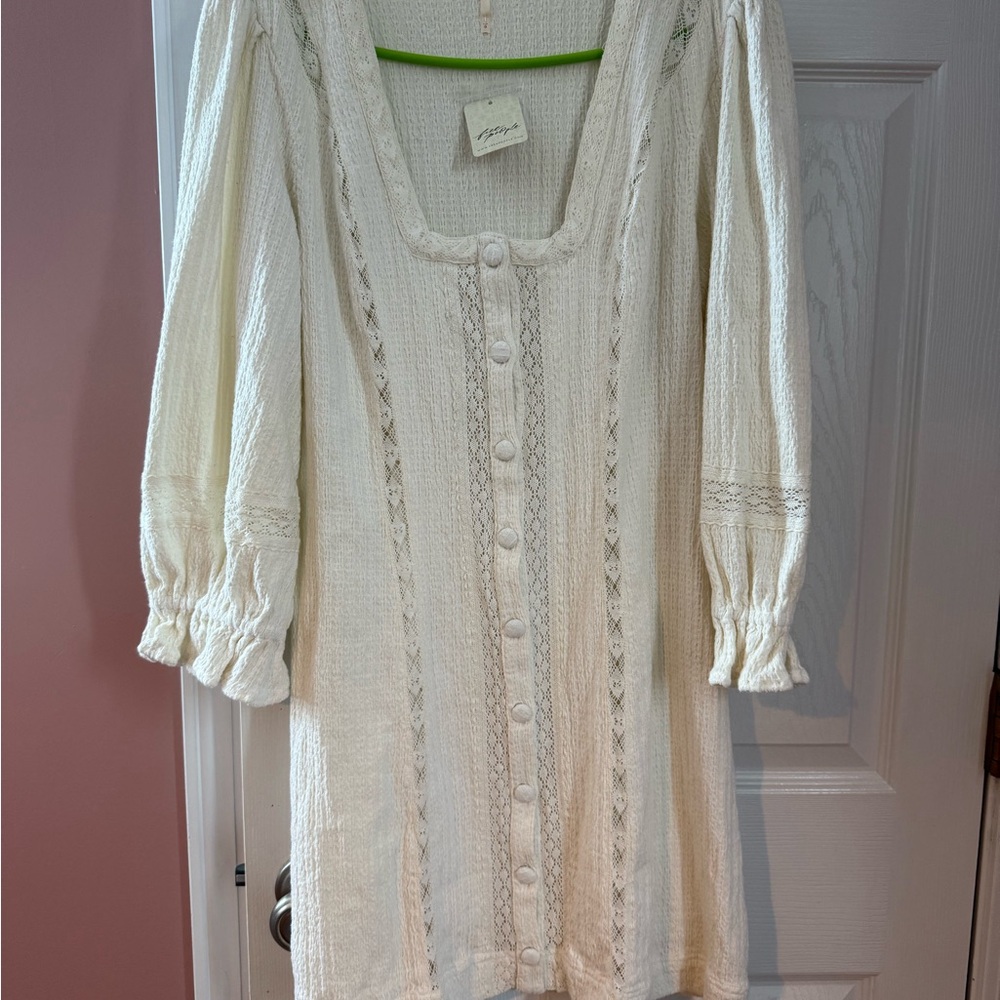 Free People Cream Knit Dress
